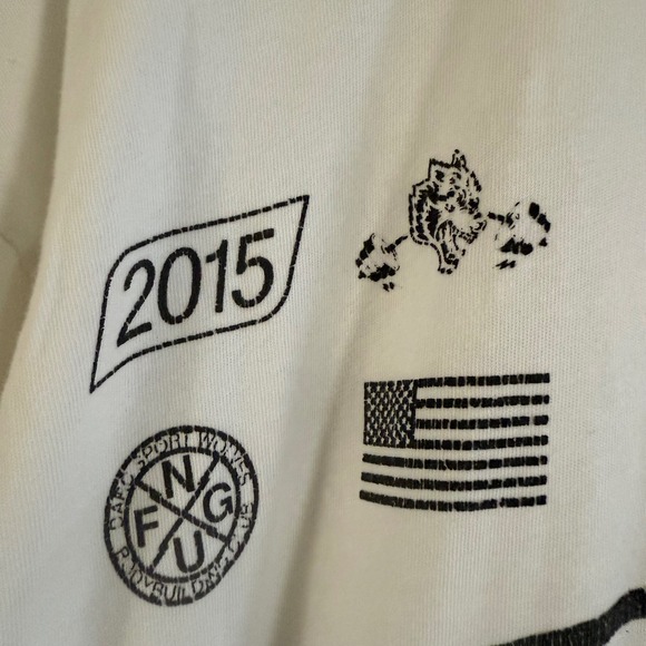 Darc Sport Wolves Club Shirt Mens White Short Sleeve Bodybuilding Club Medium - Picture 6 of 10